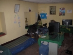 Polizei-camping im Raum zur Sachbearbeitung in Izcuchaca.