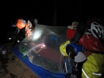 Nachts auf dem Campingplatz in El Impossible.