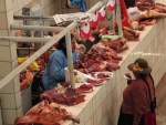 Auf dem Fleischmarkt in Puno.