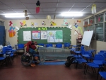 Campen im Klassenzimmer in La Concordia.